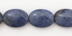 Dark Blue Jasper Flat Oval 12x8mm