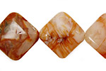 Red Brioche Agate Diamond 22-24mm