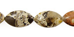 New Silver Leaf Horse Eye 19x12mm