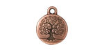 TierraCast Antique Copper (plated) Tree of Life Charm 15x19mm