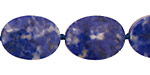 Denim Lapis Flat Oval 20x15mm