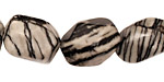 Black Water Jasper Faceted Nugget 16-18x13-15mm