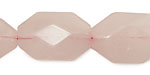 Rose Quartz Faceted Flat Slab 26-30x16-20mm
