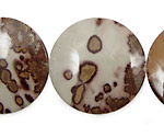 Coffee Bean Jasper Puff Coin 30mm