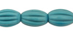 Howlite Turquoise Carved Rice 18-20x11-12mm