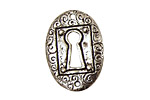 Green Girl Pewter Love is the Key Coin Link 31x22mm