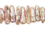 Angel Skin Pink Biwa Stick Center-Drilled 6-7x18-25mm