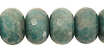 Russian Amazonite Faceted Rondelle 11-12x18mm