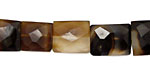 Black Sardonyx Faceted Pillow 11x9-15x12mm