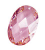 Pink Peony Faceted Oval 20x30mm