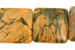 Green Vein Jasper Puff Square 24mm