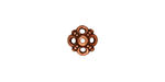 TierraCast Antique Copper (plated) Clover Bead Cap 8x9mm