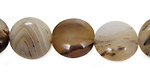 Mexican Gray Agate Puff Coin 15mm