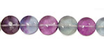 Rainbow Fluorite Puff Coin 10mm