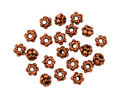 Antique Copper Rondelle with Roping & Ring of Dots 6-7mm