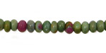 Fuchsite Ruby Rondelle 6mm