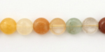 Rutilated Quartz (multi light color) Puff Coin 8mm