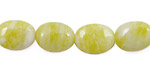 Natural Lemon Jade Flat Oval 14x10mm