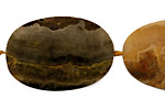 Mexican Sunflower Agate Flat Oval (med) 28-39x20-26mm