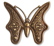 Vintaj Natural Brass Baroque Butterfly 55mm