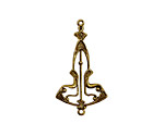 Stampt Antique Gold (plated) Nouveau Drop Connector 23x32mm