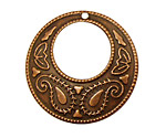 Stampt Antique Copper (plated) Paisley Gypsy Hoop 38mm
