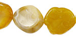 Yellow Botswana Agate Flat Freeform Pieces 18x14-32x26mm