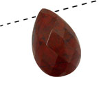 Poppy Jasper Faceted Teardrop Pendant 25x35mm
