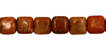 Fossil Coral (red) Puff Square 8mm