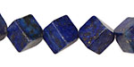 Lapis Diagonal Drilled Cube 13mm