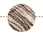 Black Water Jasper Puff Coin 40mm