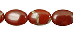 Red Jasper Flat Oval 18x13mm