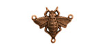 Stampt Antique Copper (plated) Queen Bee 3-Ring Connector 20x17.5mm
