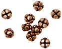 Antique Copper Flower Rondelle 5x7mm