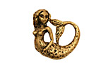 Green Girl Gold (plated pewter) Swimming Mermaid