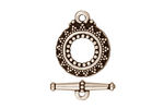 TierraCast Antique Silver (plated) Bali Toggle Clasp 20x16mm, 20mm Bar