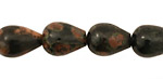 Black Leopardskin Jasper Teardrop 14x10mm