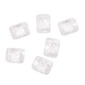 Crystal Clear Faceted Pillow (2 hole) 7x9mm