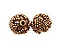Antique Copper Round with Triangle of Dots & Roping 13mm