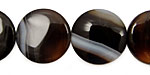 Black Sardonyx Puff Coin 20mm