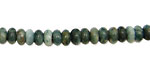 Green Moss Agate Rondelle 6mm