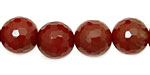 Carnelian Faceted Round 13-14mm