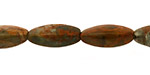Copper Green Opal 3-Sided Rice 20x10mm