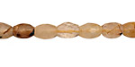 Rutilated Quartz Faceted Rice 9x6mm