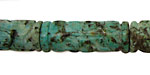 African Turquoise Carved Drum 30x11mm