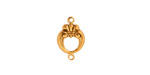 Stampt Antique Gold (plated) Fleur de Lis Link 10x15mm