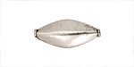 Silver (plated) Ridged Horse Eye 26x11mm