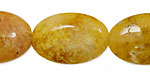 Natural Yellow Agate Flat Oval 30x20mm