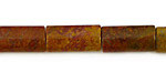 Golden Wooden Jasper Thin Pillow 16x8mm