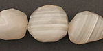 White Agate (banded) Faceted Nugget 20-26x13-19mm